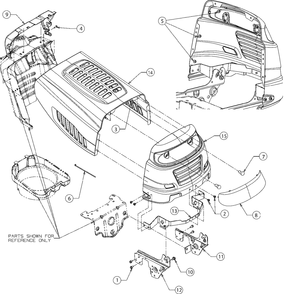 Hoodandgrille Diagram and Parts List for 439-42 (13BB775S345)(2021) Yard Machines Lawn Tractor